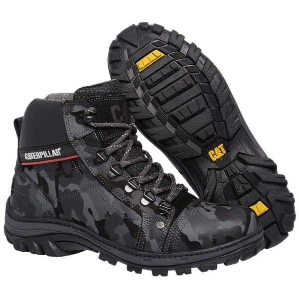 BOTA EM COURO CAT 01 CAMUFLADA