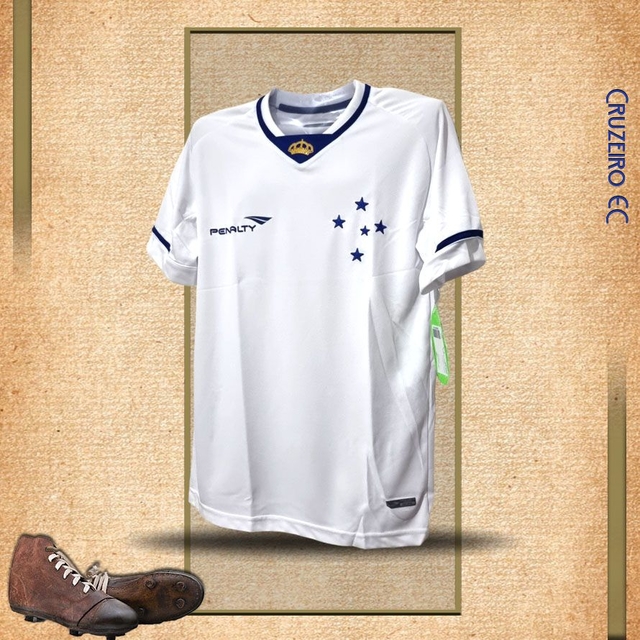 Camisa Cruzeiro 2015 - Branca - Oficial da época - Nova