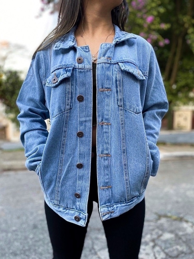 Oversized jaqueta hotsell