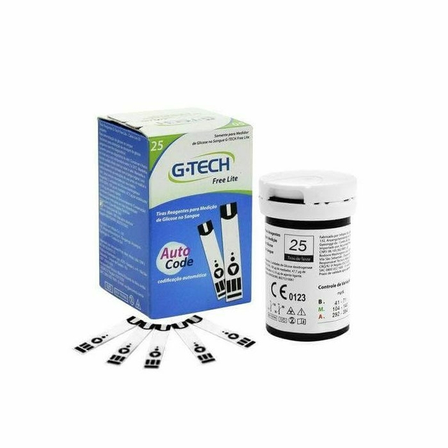 Tiras Reagentes G-Tech Lite - Glicemia 50 Unidades