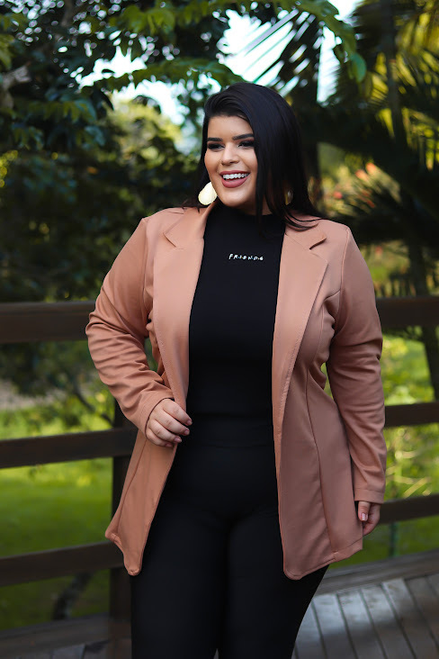 Plus size nude best sale blazer