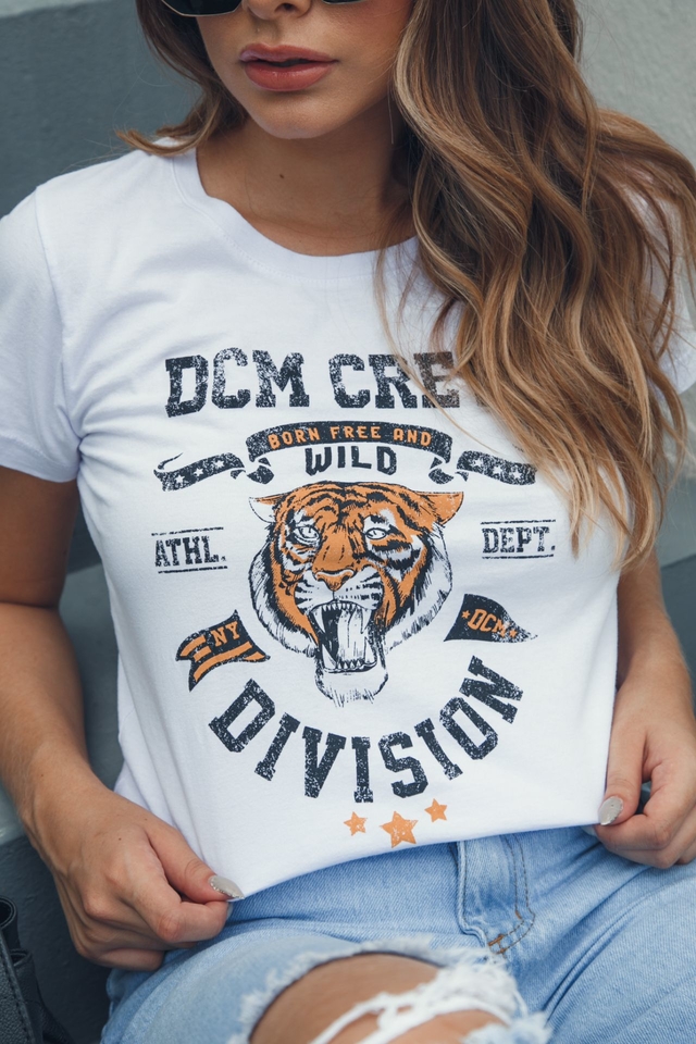 T-shirt Dcm Crew - Branca - Luna Store Cascavel