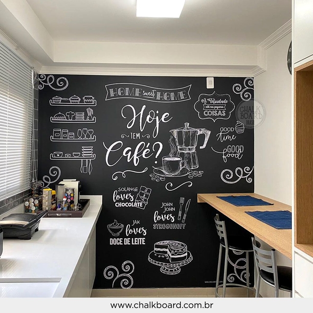 Papel De Parede Adesivo, Chalkboard Na Parede