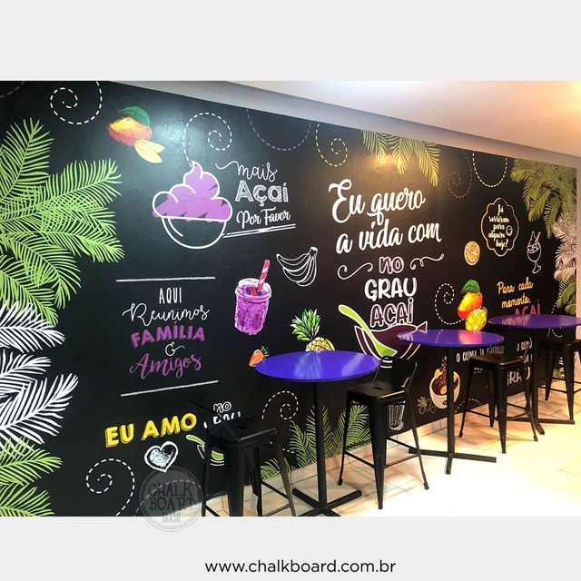 Papel De Parede Adesivo, Chalkboard Na Parede