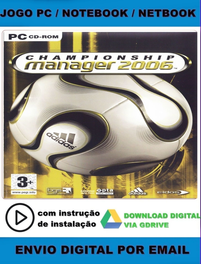 Championship Manager 01/02 - Pc Digital Midia Digital