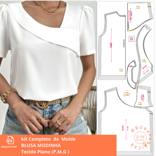 molde de blusa modinha feminina