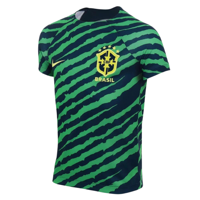 Camisa Seleção Brasileira Pré-Jogo 2022 Torcedor Nike azul e verde