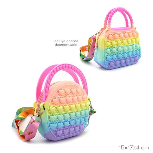 Cartera Infantil Trendy Pop It Silicona Con Cierre Nena