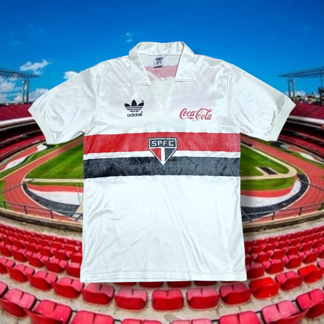 M Camisa 1 Sao Paulo Adidas Coca Cola 1988 Branca 7