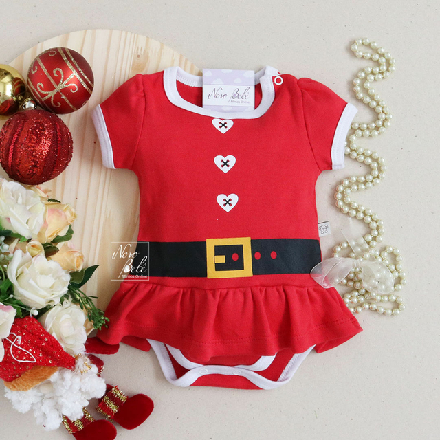 Vestido Vermelho Natal Bebê Menina - SACOLA DO BEBÊ