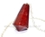 Pendulo Pedra Quartzo Vermelho Piramidal Lapidado Invertido na internet