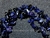 Fio Misto Pedra Estrela Azul e Onix Preto Cascalho Extra Furado Pedra Natural Rolada 90cm - loja online