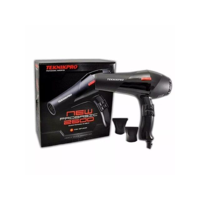 Secador de Pelo Profesional New Pro Basic Turbo 2600 con difusor