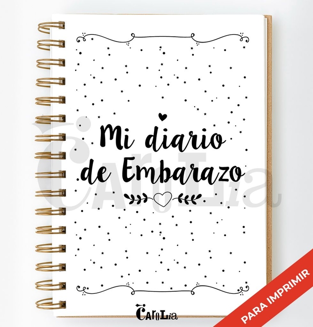Diario de Embarazo - imprimible (PDF) - Carolia