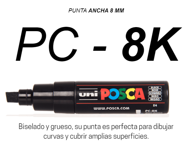 Rotulador POSCA - Trazo 0,9-1,3 mm. Plata