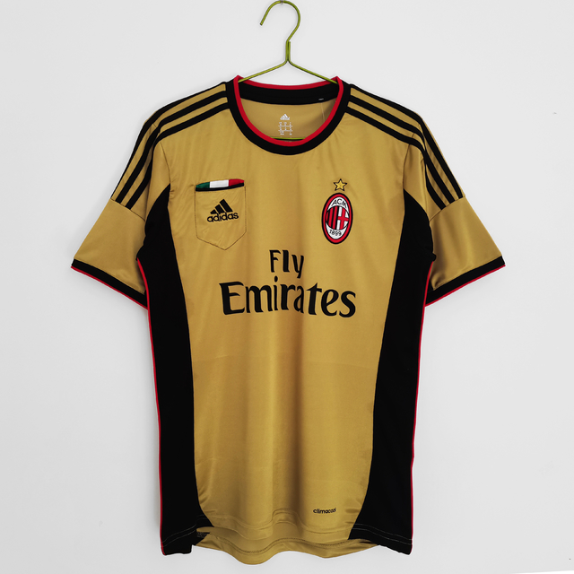Camisa Adidas Retro AC Milan I 2013 14 Dourada