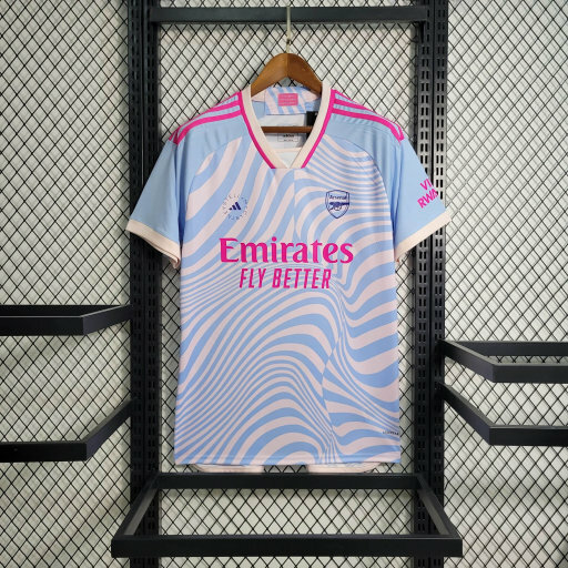 Camisa Arsenal x Adidas by Stella McCartney Azul e Rosa