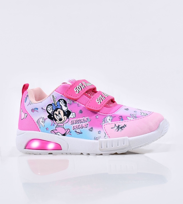 ZAPATILLAS POP MINNIE DREAMS ROSA CON LUZ AL PISAR T.23 28