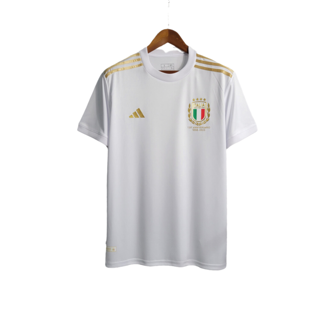 Camisa Itália Edição "125 Anos" 2023 disponível no Espaço dos Man