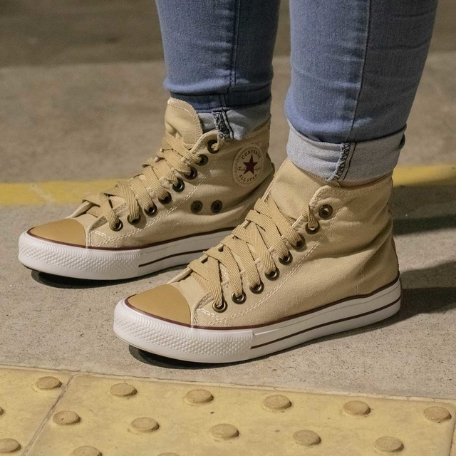 Converse clearance botitas beige