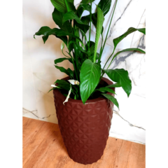 Vaso Para Plantas Polietileno Decorativo Redondo Grande N3