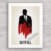 QUADRO DE CINEMA FILME 007 SKYFALL MINIMALISTA