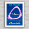 QUADRO DECORATIVO AIR FRANCE 1959 CARAVELLE