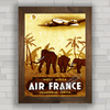QUADRO DECORATIVO AIR FRANCE AFRICA 1946