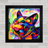 QUADRO DECORATIVO ANIMAIS 189 - GATO COLORIDO