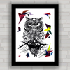 QUADRO DECORATIVO ANIMAIS 43 - CORUJA