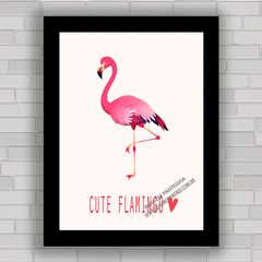 QUADRO DECORATIVO ANIMAIS 48 - FLAMINGO