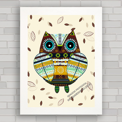 QUADRO DECORATIVO ANIMAIS 52 - CORUJA - comprar online