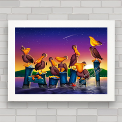 QUADRO DECORATIVO ANIMAIS 59 - PELICANOS