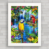 QUADRO DECORATIVO ANIMAIS 67 - AVES TROPICAIS