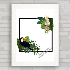 QUADRO DECORATIVO ANIMAIS 68 - AVES TROPICAIS na internet