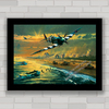 QUADRO AVIÃO SPITFIRE NORMANDIA