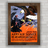 QUADRO DECORATIVO BE AN AMERICAN EAGLE 1918