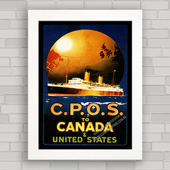 QUADRO RETRÔ CANADIAN PACIFIC OVER SEAS 1920