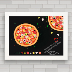 QUADRO DECORATIVO CHALKBOARD 110 - PIZZAS - comprar online