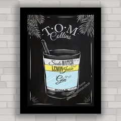 QUADRO DECORATIVO CHALKBOARD 14 - DRINK TOM COLLINS