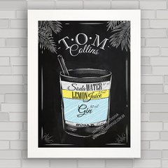 QUADRO DECORATIVO CHALKBOARD 14 - DRINK TOM COLLINS - comprar online