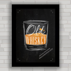 QUADRO DECORATIVO CHALKBOARD 15 - OLD WHISKEY