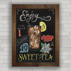 QUADRO DECORATIVO CHALKBOARD 19 - SWEET TEA na internet