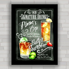 QUADRO DECORATIVO PARA BAR CHALKBOARD 192 - DRINKS