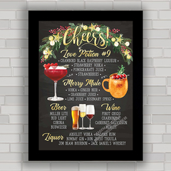 QUADRO DECORATIVO PARA BAR OU PUB CHALKBOARD 30