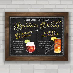 QUADRO DECORATIVO CHALKBOARD 36 - DRINKS FAMOSOS na internet