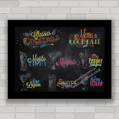 QUADRO DECORATIVO CHALKBOARD 45 - BEBIDAS