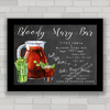 QUADRO DECORATIVO CHALKBOARD 48 - BLOODY MARY BAR