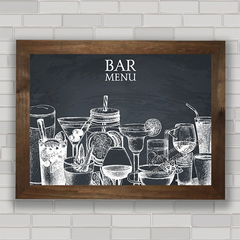 QUADRO DECORATIVO CHALKBOARD 52 - BAR MENU na internet