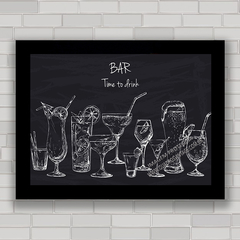 QUADRO DECORATIVO CHALKBOARD 54 - COPOS PARA BAR